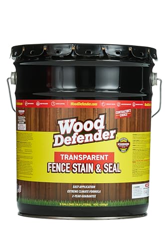 Wood Defender - Transparent Fence Stain- Leatherwood- 5 Gallon