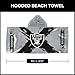 Northwest Las Vegas Raiders NFL Cross Out Youth Hooded Micro Fiber Towel 22 x 51 Inches