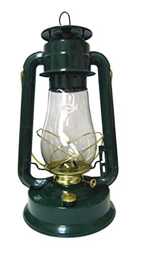 V&O 310-80041 Supreme Brass Trim Oil Lantern, Green