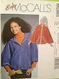 McCall's sewing pattern M5985 hooded capelet jacket - Size XS-S-M