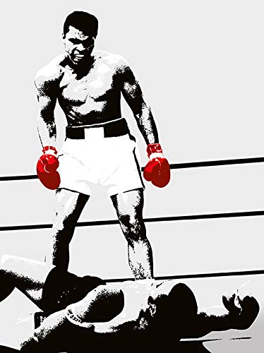Toile imprimée Muhammad Ali WDC90771 pour réveiller un mur blanc triste