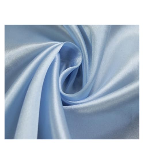 Tissu satiné bleu pailleté pour confectionner une robe de soirée unique fait main
