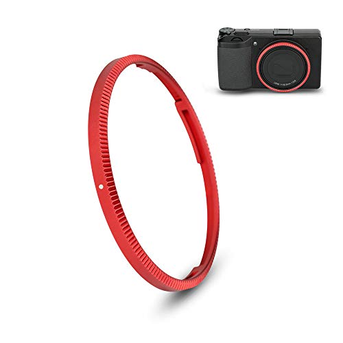 Bague métal pour Ricoh GR III rouge - Remplace le capuchon d'origine GN-1