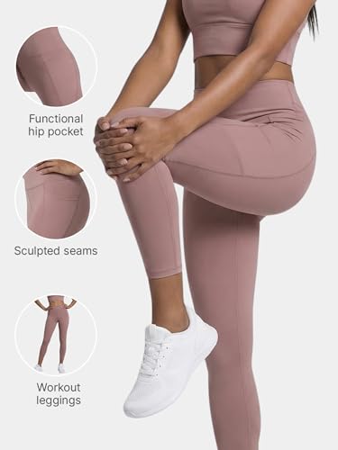 Image of Enamor High Rise 7 /8th Length Adjustable Drawstring Workout Leggings for Women - Hugged Fit, Quick Dry, Antimicrobial - A605