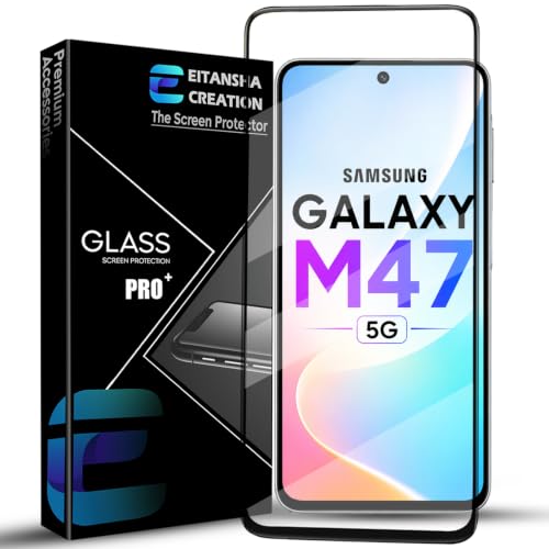 Image of Tempered Glass Screen Protector Compatible with Samsung Galaxy M47 5G / Samsung Galaxy M47 with Edge-to-Edge Coverage and Easy Installation Kit