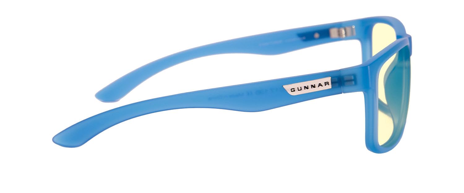 Gunnar Gaming- und Computerbrille - Intercept, Pop Cobalt Rahmen, Amber Linsen - Blaulichtfilter Brille, Premium Blaufilter, UV-Schutz,