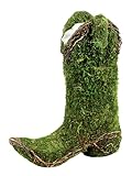 SuperMoss (55568 Austin Cowboy Boot Deco Moss Planter for Indoor & Outdoor Décor, Ideal for Orchids, Succulents, & Flower Arrangements, 10.5” x 11”, Fresh Green