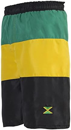 Reggae Men’s Cruise Swimming Trunks Sports Jamaican Bermuda Shorts Beach Pants