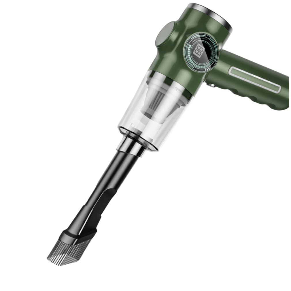 Aspirapolvere portatile, portatile, batteria a doppia potenza e alta potenza 29000PA, cartuccia lavabile per uomini e donne, auto, scrivania, casa, pulizia, verde