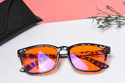 Gafas de luz azul SHINU con filtro naranja que bloquea el 99.9% de radiación digital 4