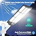 SZPOWER 5000W Street Lights Solar Powered, 5000000LM Solar Street Lights for Outside, 2700K/4200K/6500K Dimmable Solar Lights Outdoor Waterproof IP66 Dusk to Dawn for Parking Lot, Pole, Garden, Yard