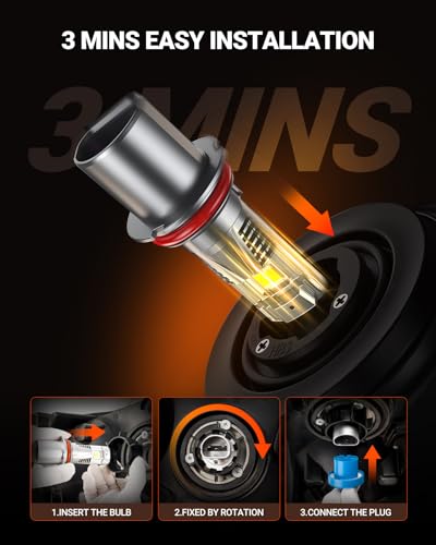 Image of SEALIGHT 9007 /HB5 LED Bulb, 900% 46000LM Super Brighter than Origin, 6500K White Canbus Ready, IP68 25000RPM Cooling Fan with 80000Hrs Lifespan, 3Mins Fast Installation, 2 Pack
