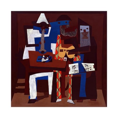 Picasso Three Musicians impression sur toile art mural salon 40x40cm