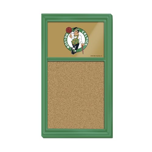 The Fan-Brand NBA Boston Celtics: Cork Note Board- Sports Decor for Home, Game Room, Fan Cave & Garage - USA Made