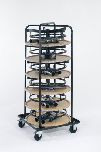 Preisvergleich Produktbild Gabriel Stehtisch Set, 6 Tische plus Rollbehälter