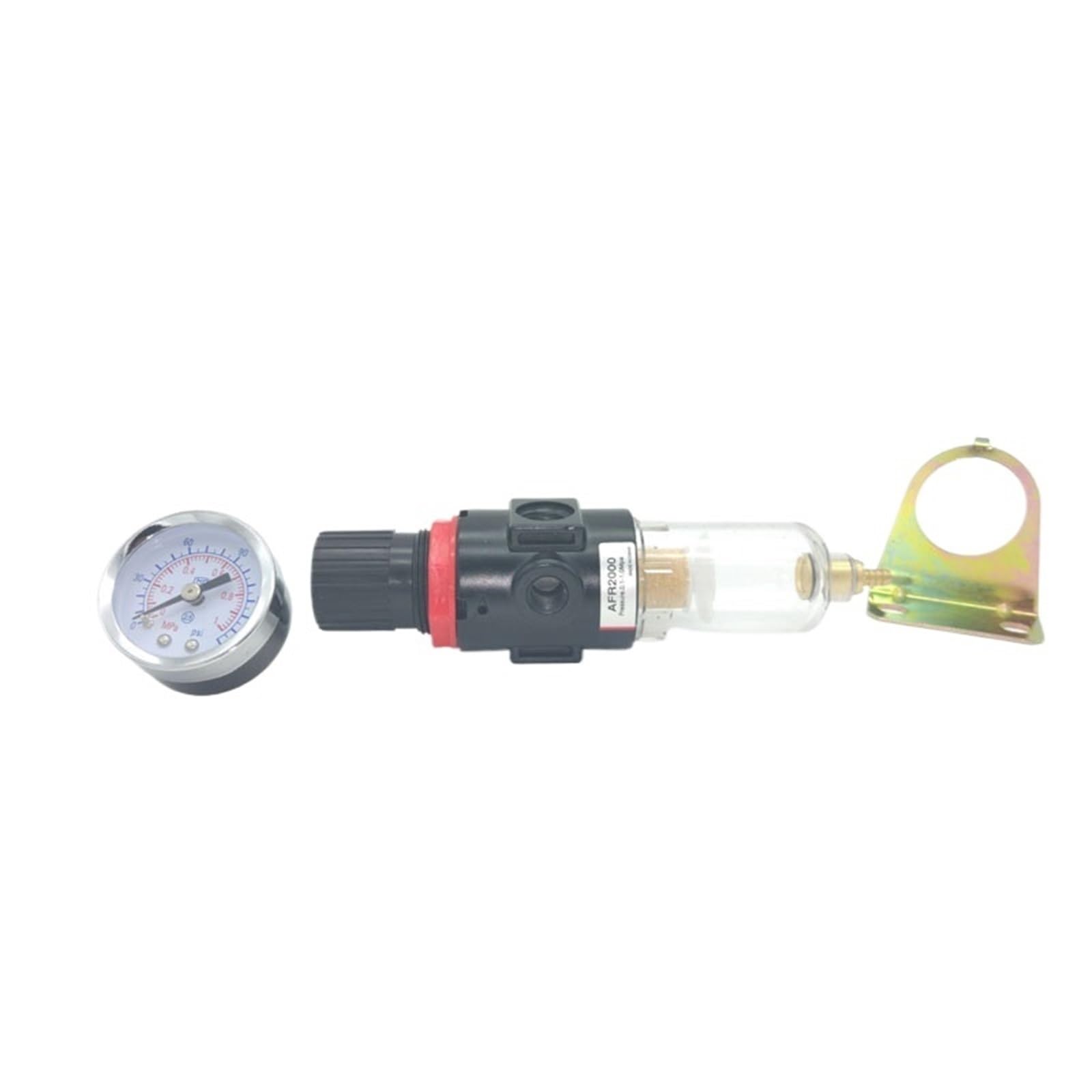AFR2000 1/4 Filtro aria Regolatore Trattamento Olio Separatore Acqua Unità Preparazione (Tipo 2 con 12mm 1-4, G Thread)