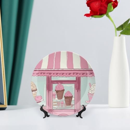 Plato Decorativo de Porcelana Ice Cream Store 6 pulgadas miniatura 6