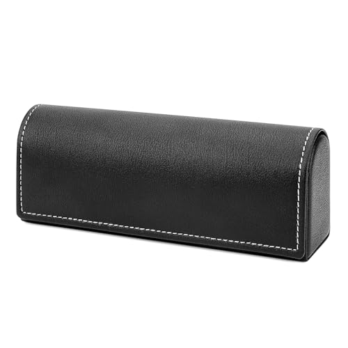 Linkidea Étui à lunettes soleil, étui pour lunettes à monture large, sac voyage pour lunettes compatible avec les modèles Persol rectangulaires/aviateur...