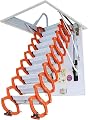 Concertina Loft Ladder Alloy Attic Access Ladder Attic Stairs Ceiling Folding Ladderpull Down Attic Ladder Telescoping Ladder Can Bear 1102lbs (70x120cm/20x90in)