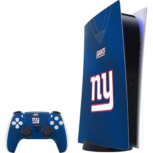 Skinit Decal Gaming Skin Compatible with PS5 Bundle - Officially Licensed NFL New York Giants Team Jersey Design
