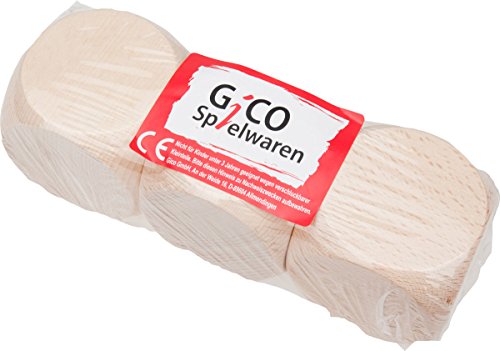 GICO 3 x Blankowürfel - Holzwürfel - Gebetswürfel - Bastelwürfel (40 mm) -5972