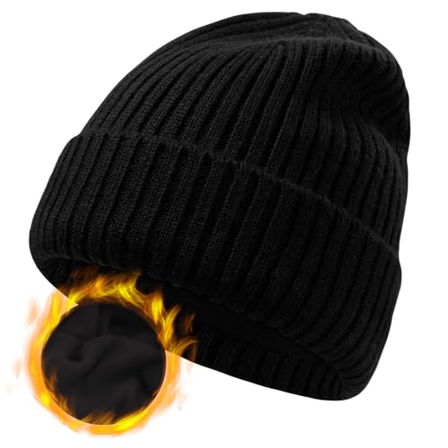 Oversize XL XXL Merino Wool Beanie for Men Big...