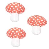 CTIRCHIU 3個 蘑菇形ランタン パーティーデコレーション用吊り下げ提灯 屋内装飾に ハロウィン飾りやイベントシーンを彩る明るいカラーと耐