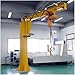Industrial Free Standing Jib Crane 1–10 Ton, Heavy Duty Column Mounted Jib Crane with Electric Hoist and 360 Degree Rotation