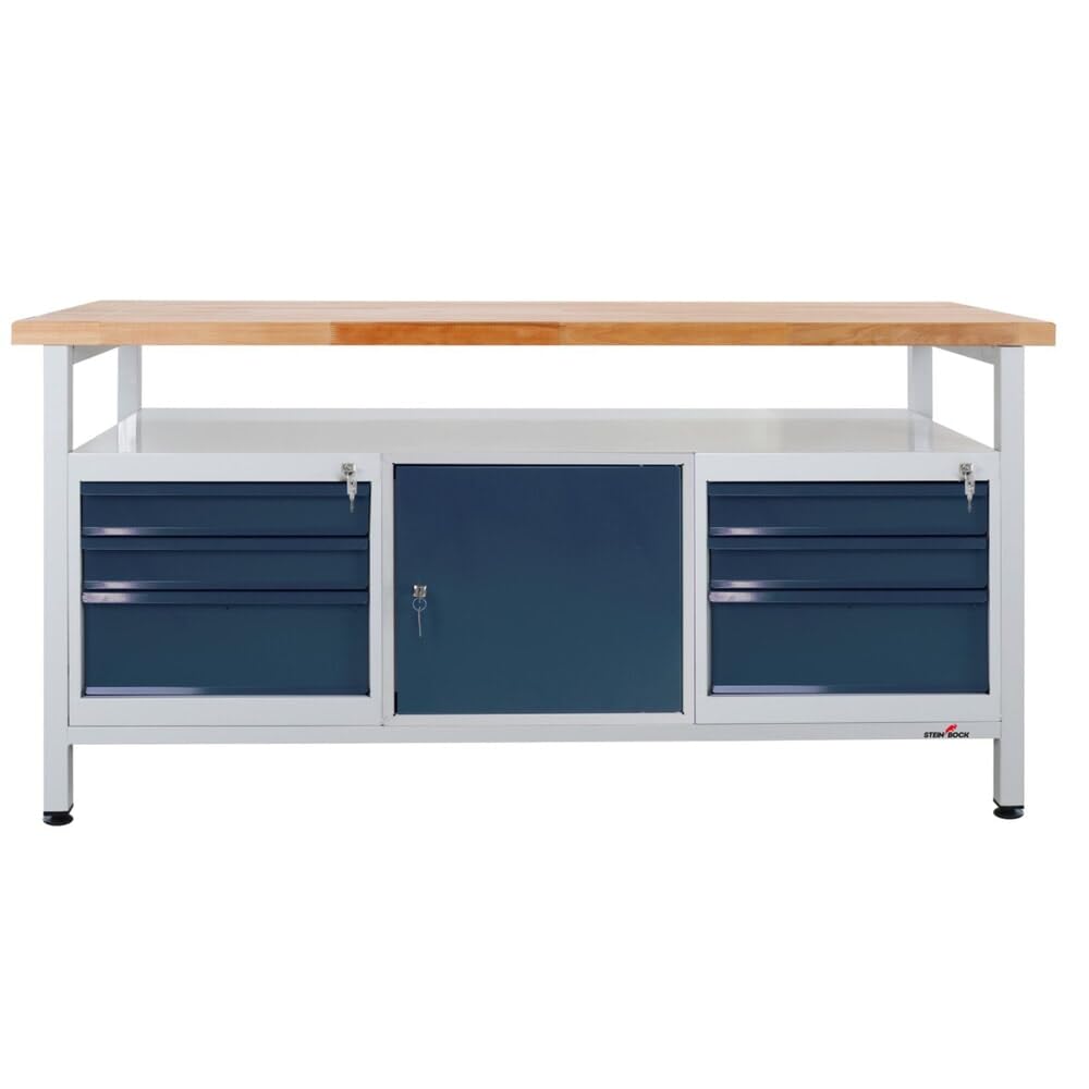 Steinbock Werkbank 6 Schubladen + Tür + Boden | 170x84x60 cm | 500 kg