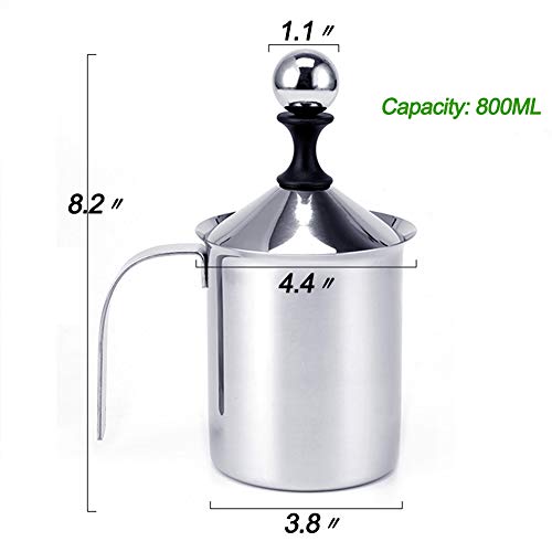 Manual Stainless Whipped Cream Dispenser - Stainless Steel Handheld DIY Whipped Cream Dispenser - Perfect Cream Whipper Maker for Gift,Lid - Thumbnail 3