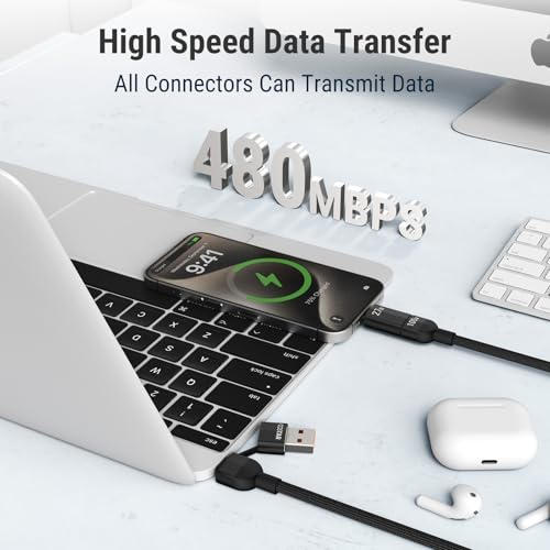 Image of COSTAR 4-in-1 100W Charging Cable|USB-A,Type-C,Fast Charging,480Mbps Data Transfer,Data Sync|Compatible with Android & iOS Smartphones,Tablet /Ipads & Macbook