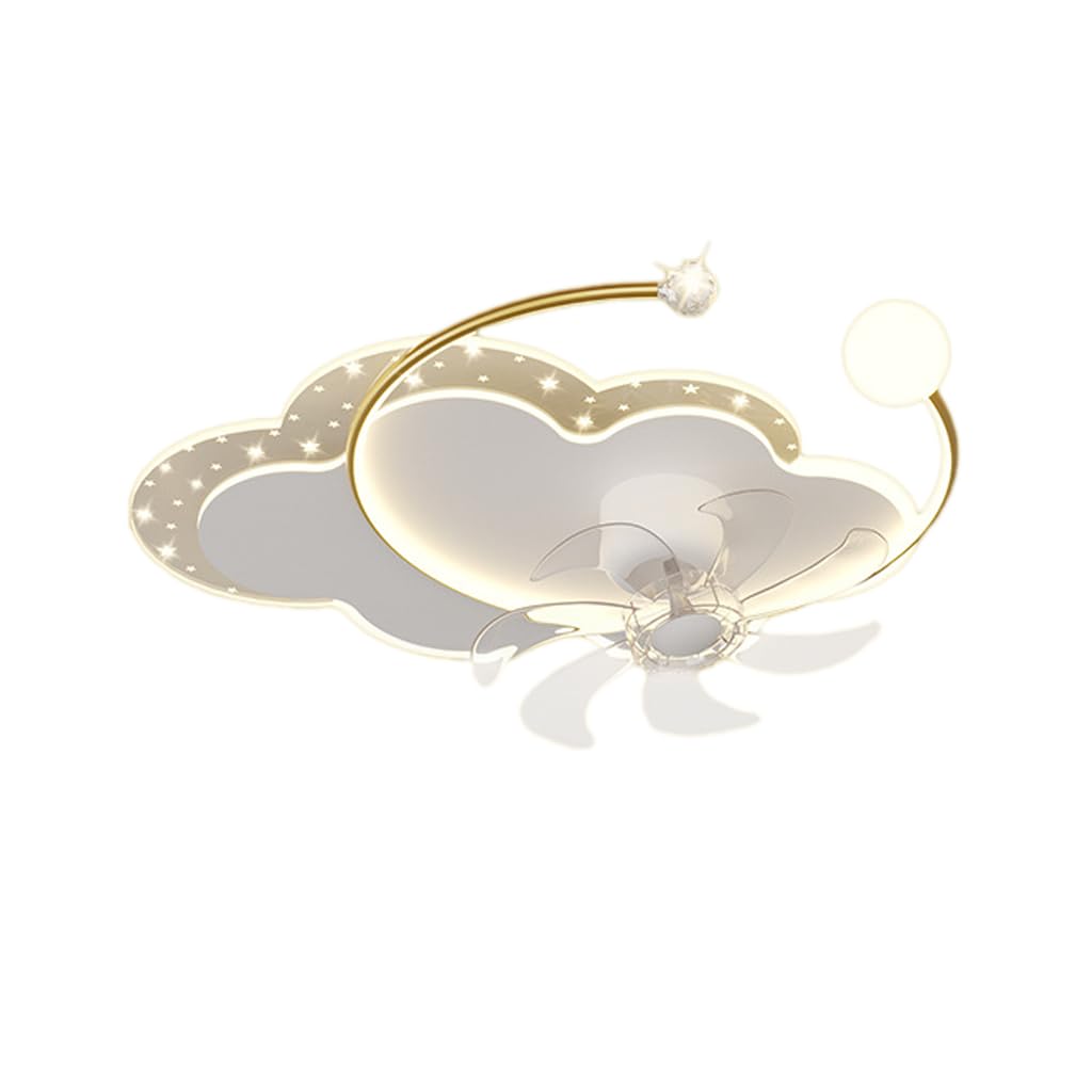 HXYSXHJUO Fan light living room swinging head electric fan chandelier ceiling