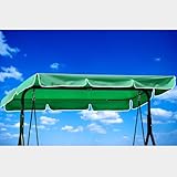 VWACBOAW Hollywoodschaukel Dachbezug, Ersatzdach Hollywoodschaukel 210 * 145cm, Wasserdicht, Winddicht, Reißfest, Polyestertuch, Anti-UV, Staubdicht. (250 * 190cm,Grün)