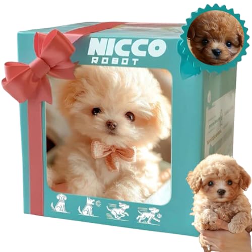 2025 Upgrade AI Robot Dog, Nicoo - My Smart Interactive Realistic Robot Dog Puppy That Acts Like a Real Dogs - Walking, Barking, Tail Wagging for Pet Lovers (Set-bb)