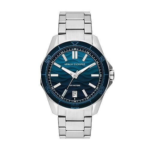 Image of Armani Exchange A|X Dive-Inspired Stainless Steel Watch for Men