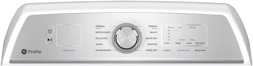 GE Profile PTD60GBSRWS 7.4 Cu. Ft. White Front Load Gas Dryer