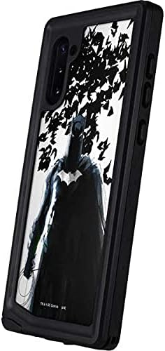 Skinit Waterproof Phone Case Compatible with Samsung Galaxy Note 10 - Officially Licensed Warner Bros Batman and Bats Design White