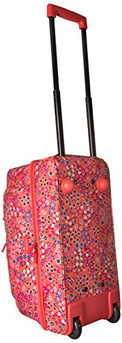 Vera Bradley Women's Lighten Up Wheeled Duffle Carry-On Luggage, Coral Meadow