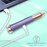 iMusthav 2 in 1 Eyebrow and Facial Hair Remover for Women Painless Electric Razor Epilator Trimmer Shaver with 18K Gold-Plated, USB Rechargeable, 360° LED for Flawless Eyebrow and Face Hair Removal - Image 6