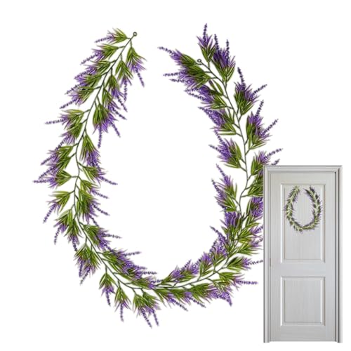 Enredadera artificial de lavanda para decorar cumpleaños y repisas de chimenea 2