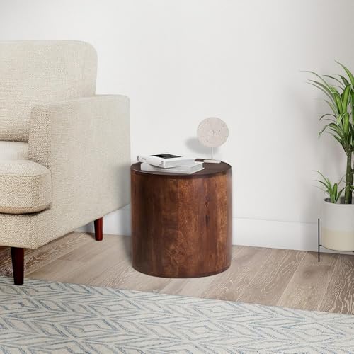 Image of Amazon Brand - Solimo Botein Durable Round Wooden Coffee Table for Home (Sheesham Wood with Natural Finish)