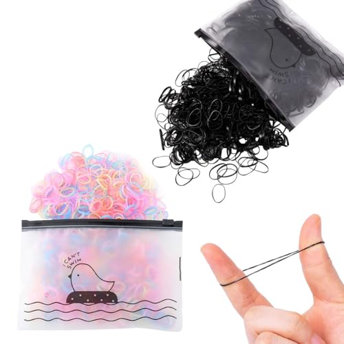 2000 Pezzi Mini Fasce Elastiche per Capelli, Mini Elastici Gomma Morbidi, per Bambini Capelli di Bande Intrecciare, per Bambini, Acconciatura da Sposa, Piccoli Dreadlock e Altro Ancora