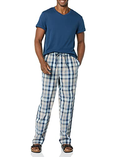 Amazon Essentials Men's Cotton Poplin Pant with Cotton Jersey T-Shirt Pajama Set3