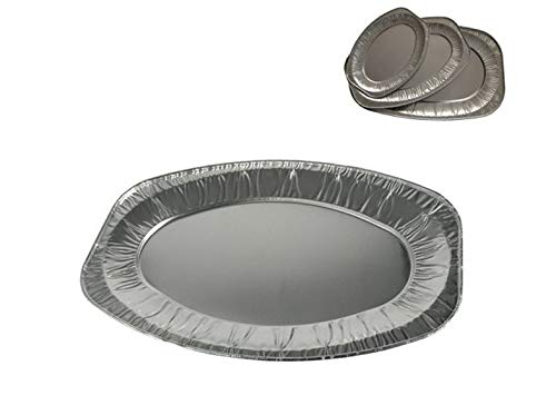 Einwegplatte 60St. - 300St. Servierplatte Aluplatte Aluschale 445x295mm-1650ml, Wunsch:60 Stück Cover