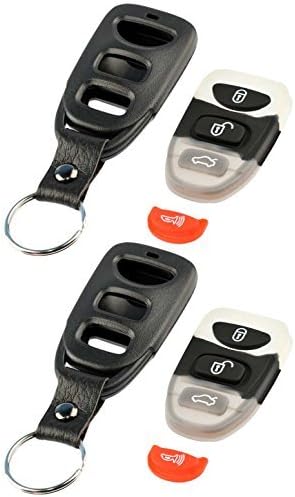 Case Shell Key Fob Keyless Entry Remote fits Hyundai Elantra Sonata/Kia Forte Optima Spectra, Set of 2