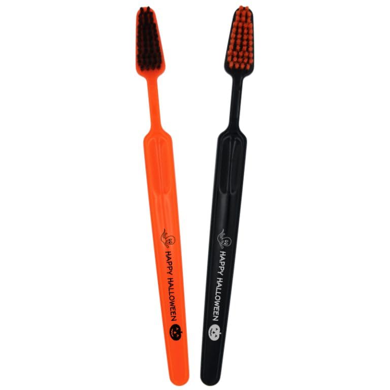 Halloween Teen Adult Toothbrushes Personalizable Custom Quantity 72 - Great for giveaways and Trick-or-Treat Spooktacular Dental Care with