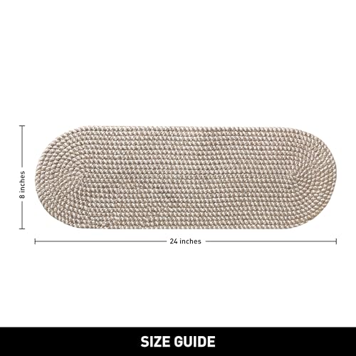 Chardin Home TR038-1 Oval Jute & Cotton Woven Braided Table Runner thumb #2