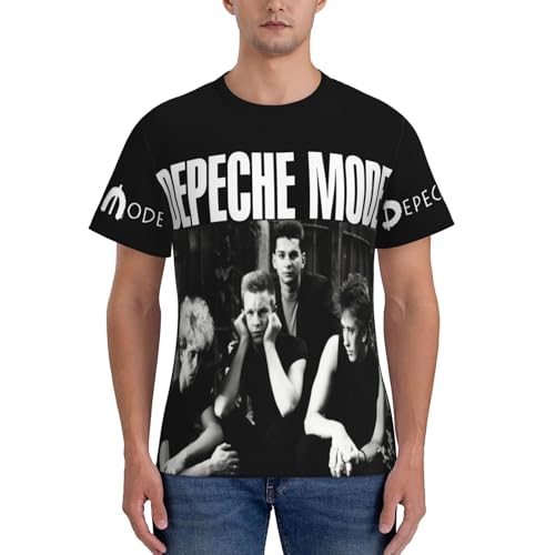 Herren De*pe*Che Vintage T-Shirt Rundhals Mode Tee Tshirt Hemd Sommer Lässige Grafik Kurzarm T Shirt Tops für Männer Jungen Fans Merch Geschenke
