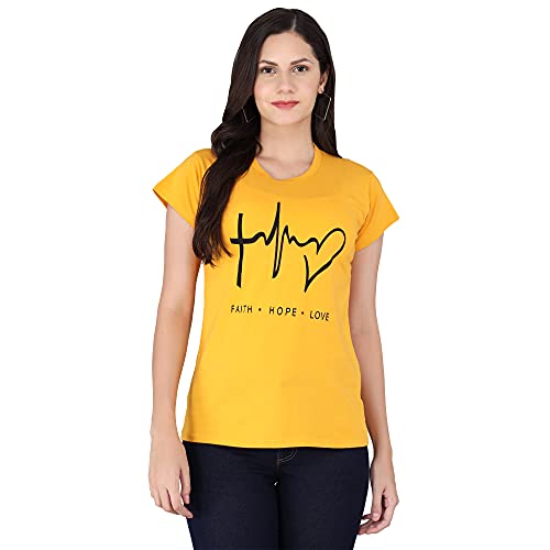 Image of FUNDAY FASHION Women & Girls Cotton Regular Fit Half Sleeves T-Shirt