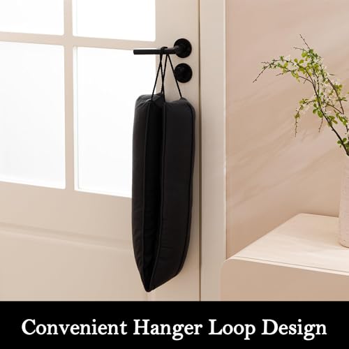 Image of Sunolga Door Draft Stopper Blocks Hot and Cold Air with Removable Washable Cover for Bottom of Door, All-Season Seal for Noise, Light, Under Door Sweep for Gaps Up to 3 inch, Home Essentials, 38 inch, Black